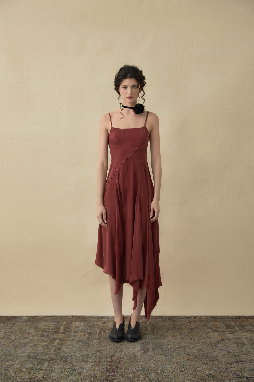 Deep Red Halter Dress