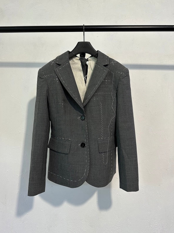 Deconstructed Gray Suit