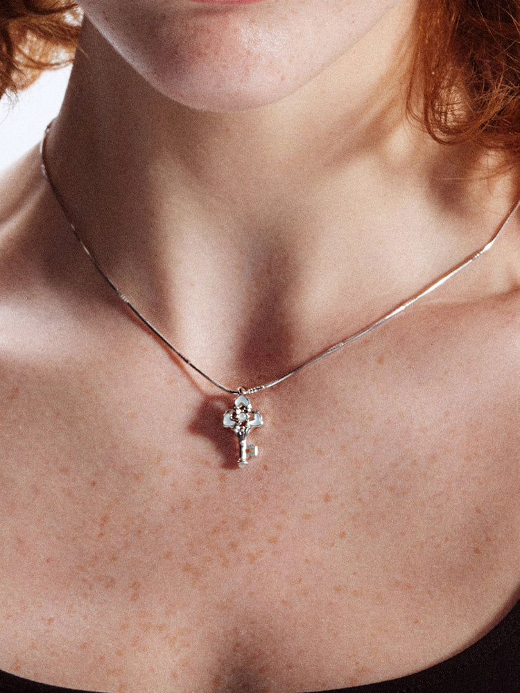 Small Key Carnelian Necklace