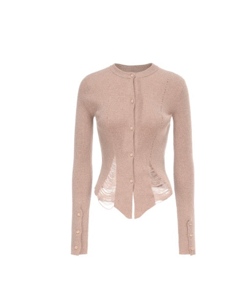 Knit Destruction Top (Oatmeal)