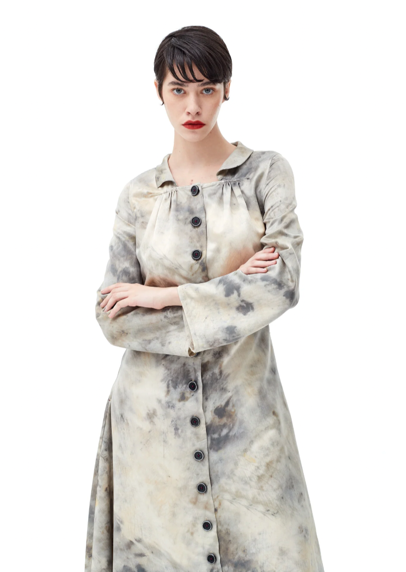 Dyed Satin Ac Dress