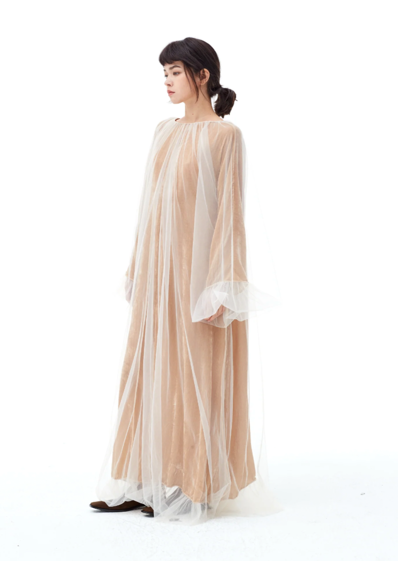 Velvet Mesh Luna Dress