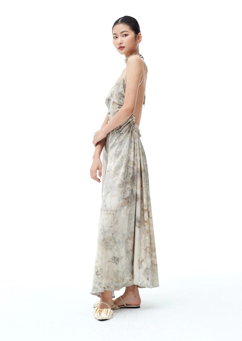 Dyed Backless Dress