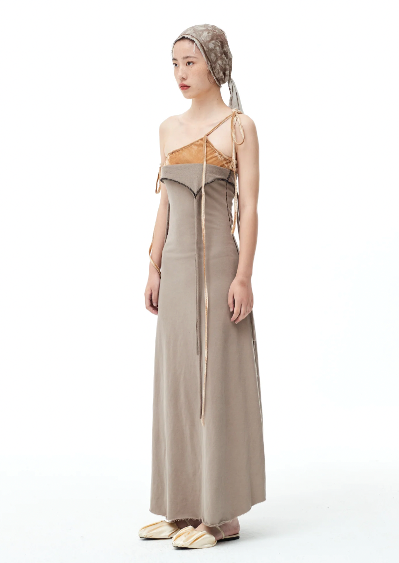 Jersey Velvet Dress