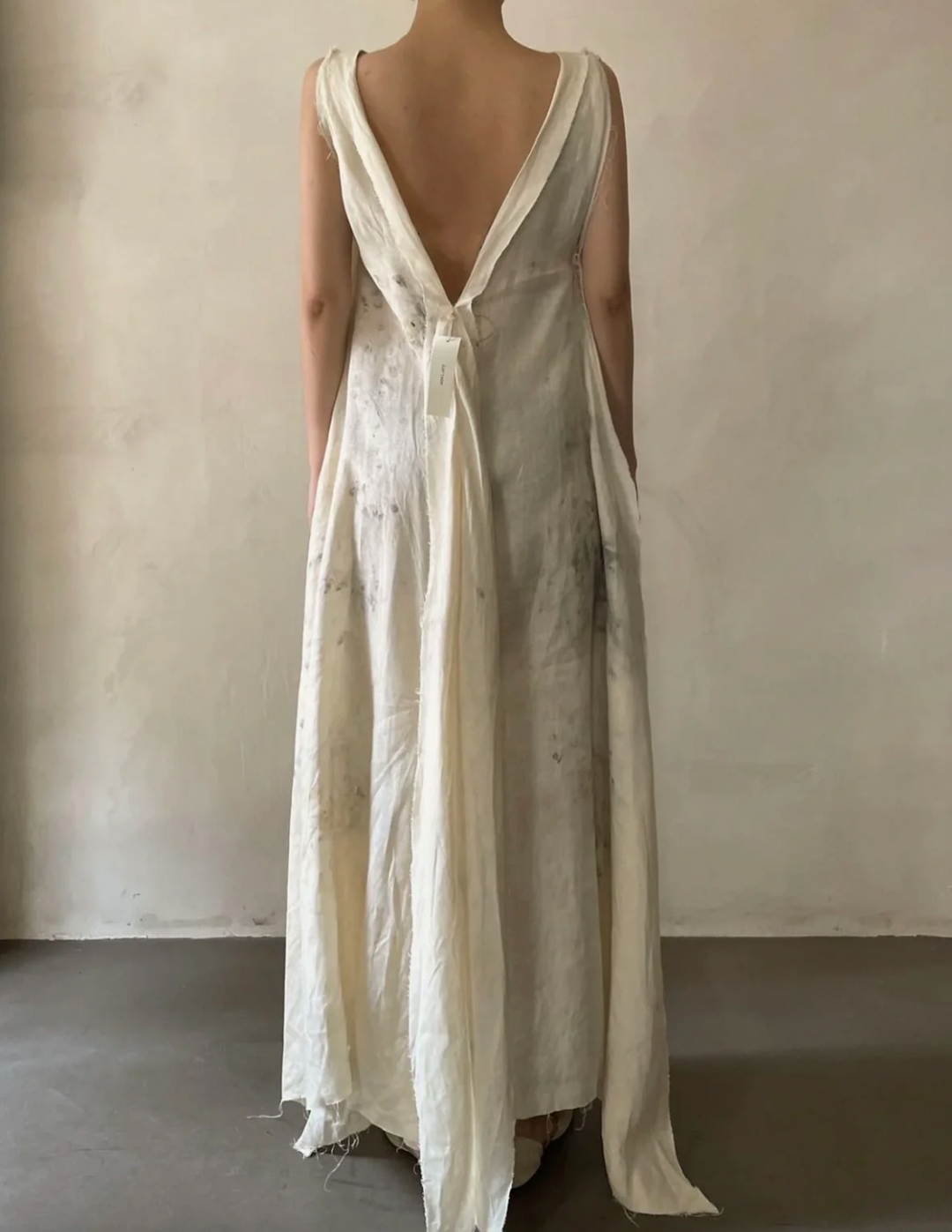 Dyed V-neck Dress