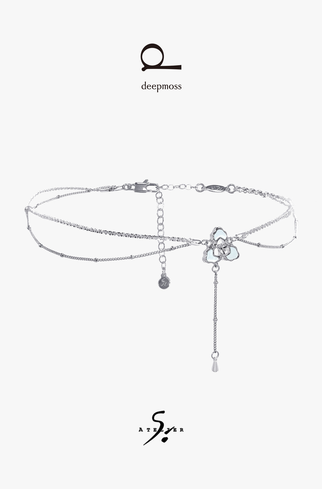 Triple Pearl Layered Necklace (Silver)