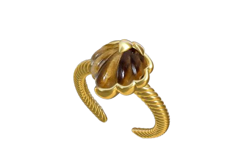 Amber Shell Ring