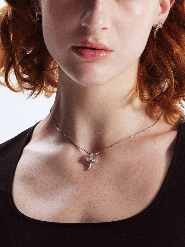 Small Key Carnelian Necklace