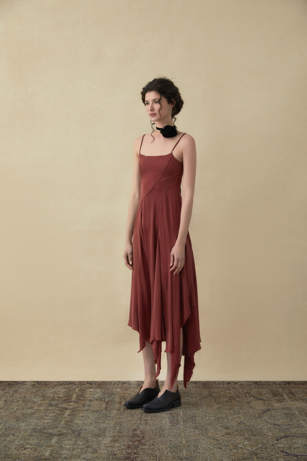 Deep Red Halter Dress