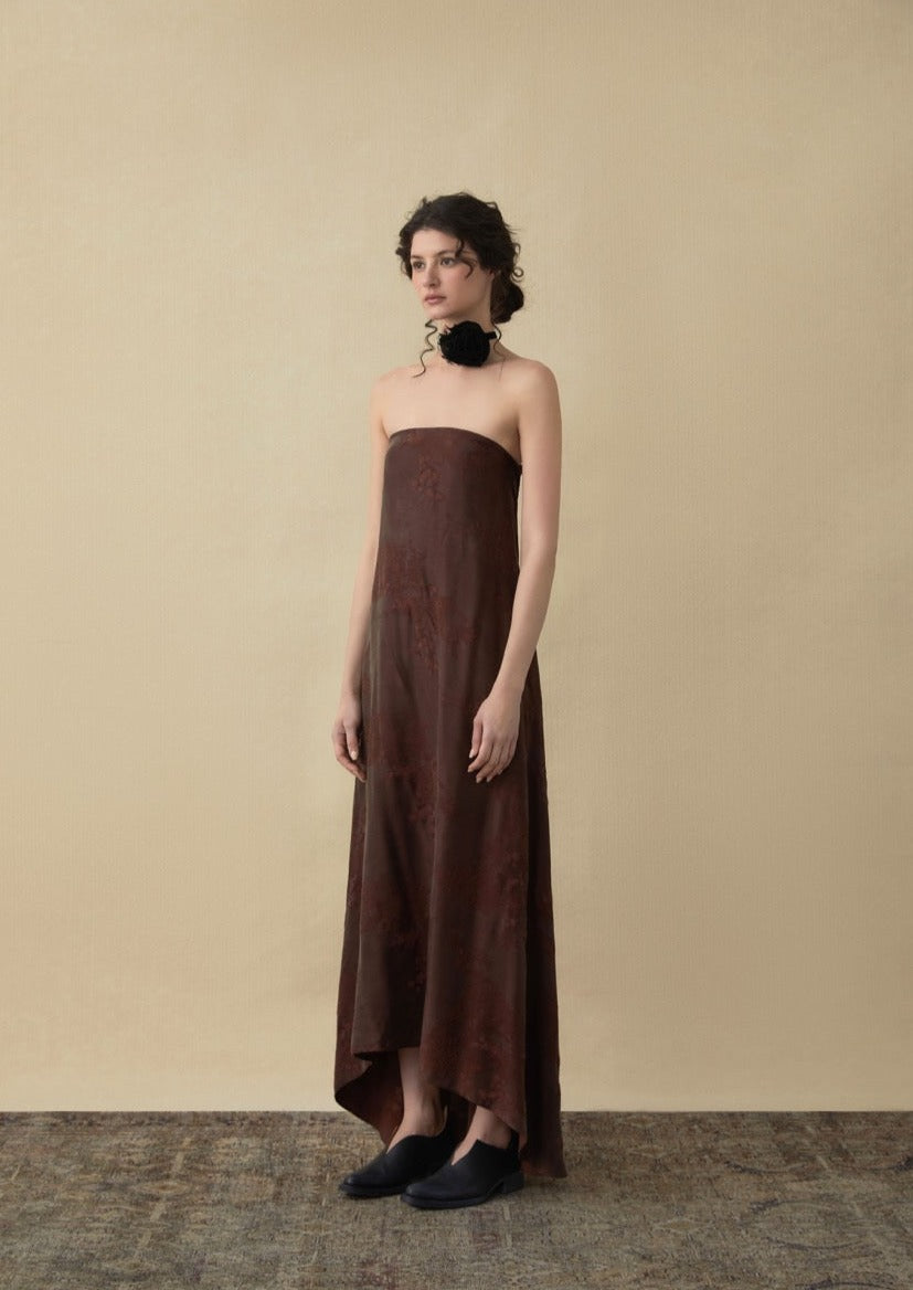 Dark Brown Sheath Dress