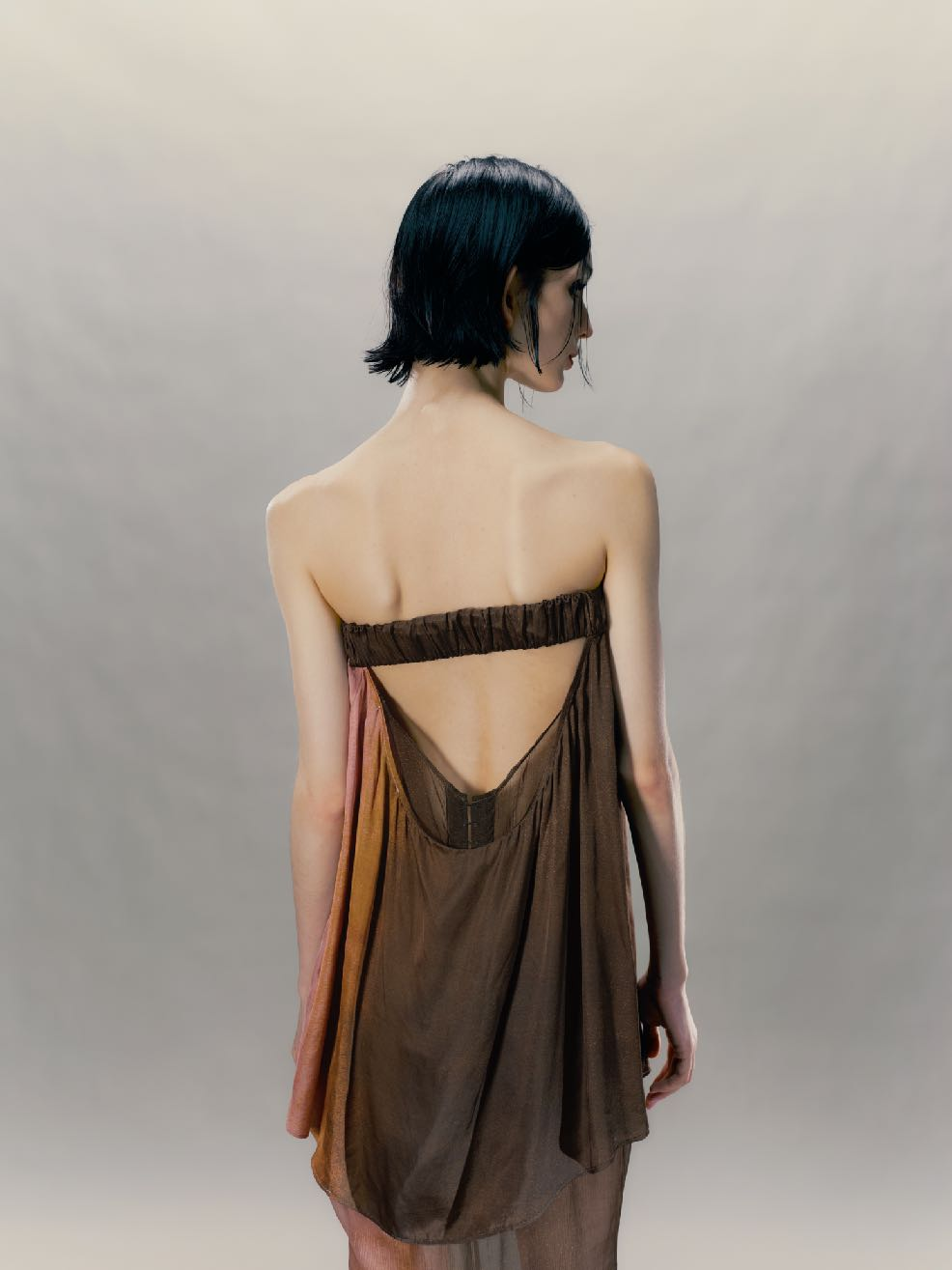 False Two Piece Patchwork Bustier Dress