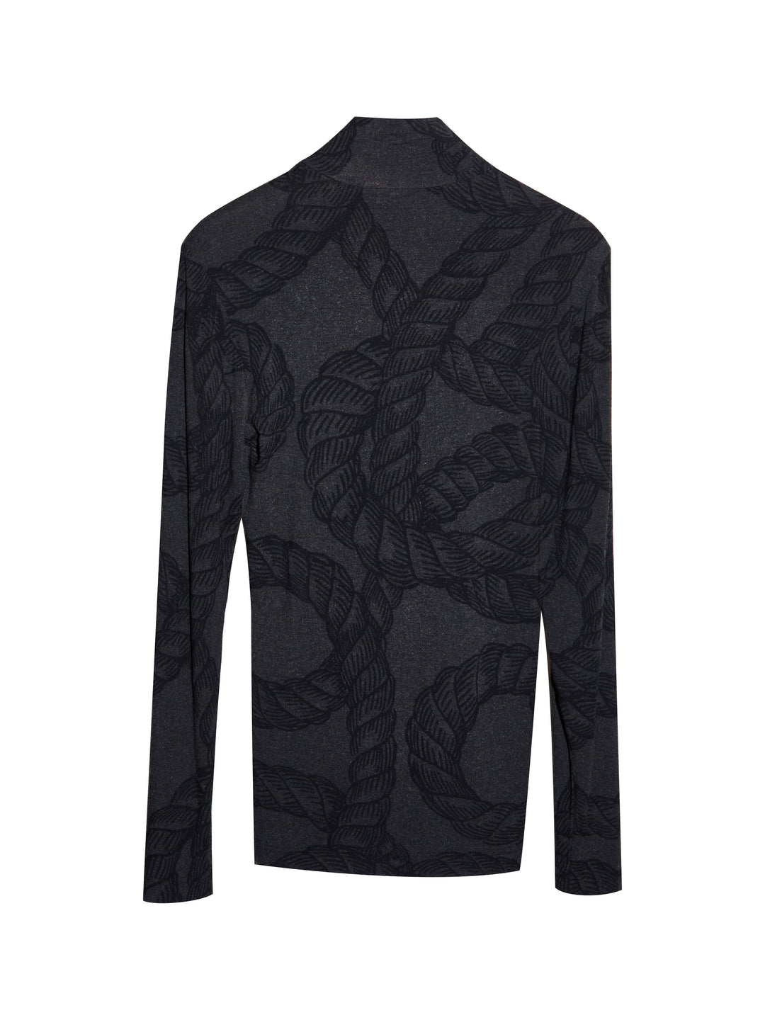 Infinity Rope Print Turtle Neck Jumper