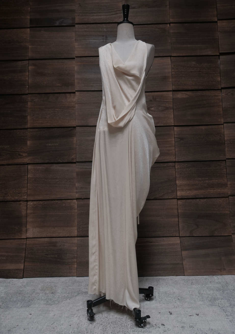 Silk Swing Collar Dress
