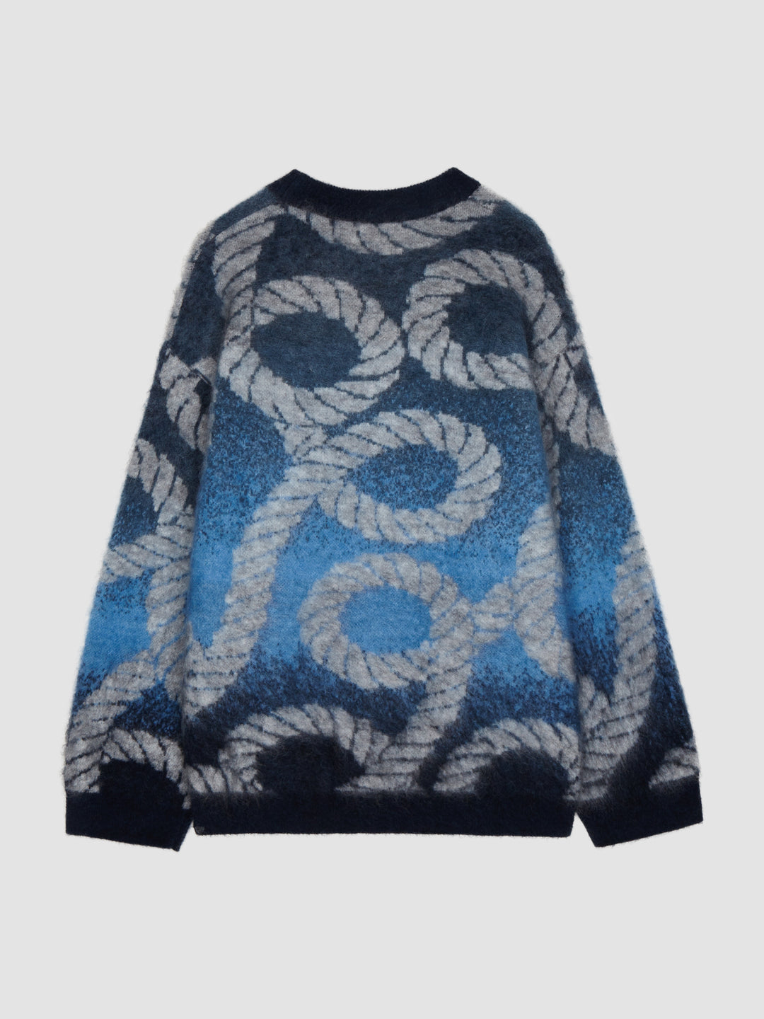 Infinity Rope Jacquard Gradiant-Effect Knitted Sweater