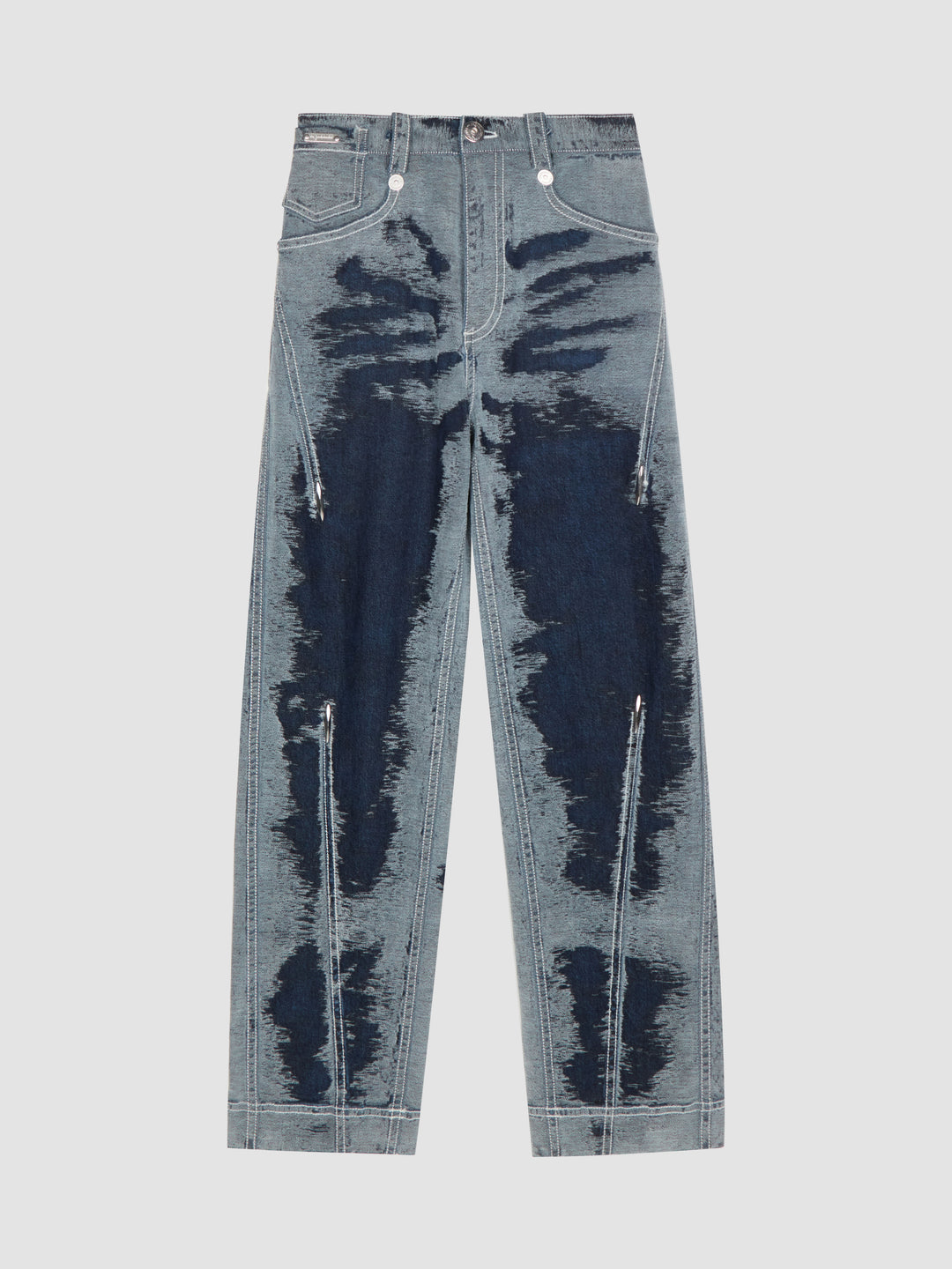 HANDMADE SCRATCHED RELAXED FITTED JEANS