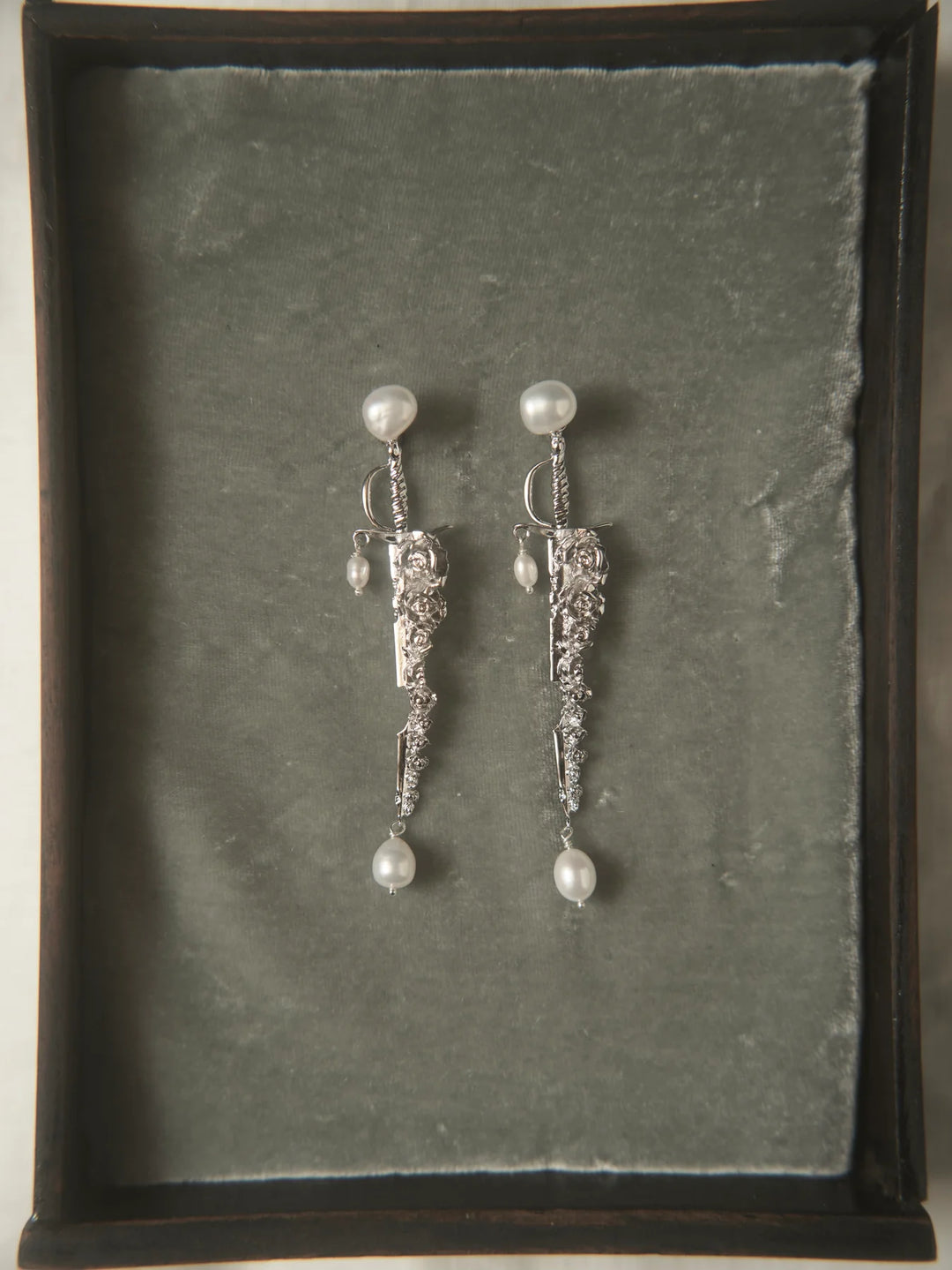 ROSE AND SWORD EARRINGS