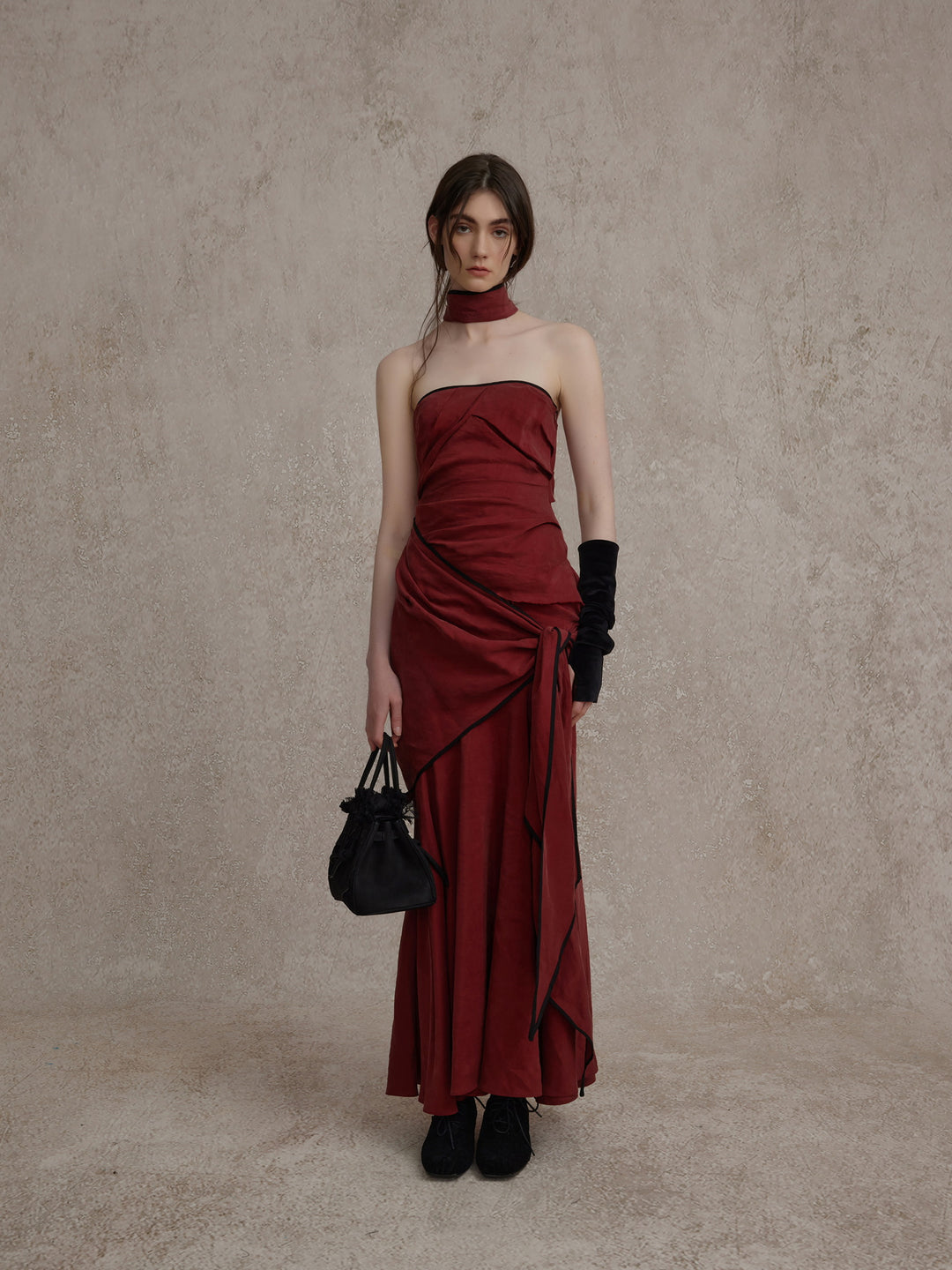 Twisted Lace-Up Tube Dress Atomicfield Twisted Lace-Up Tube Dress Atomicfield