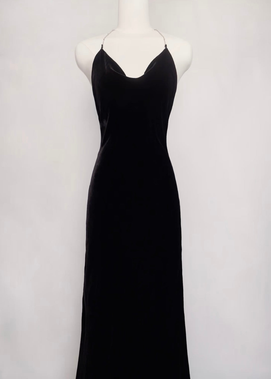 Velvet Chain Maxi Dress