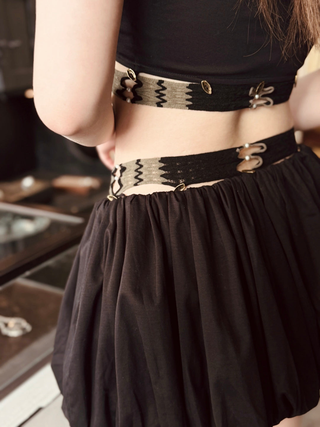 Ripple Combo Bubble Mini Skirt