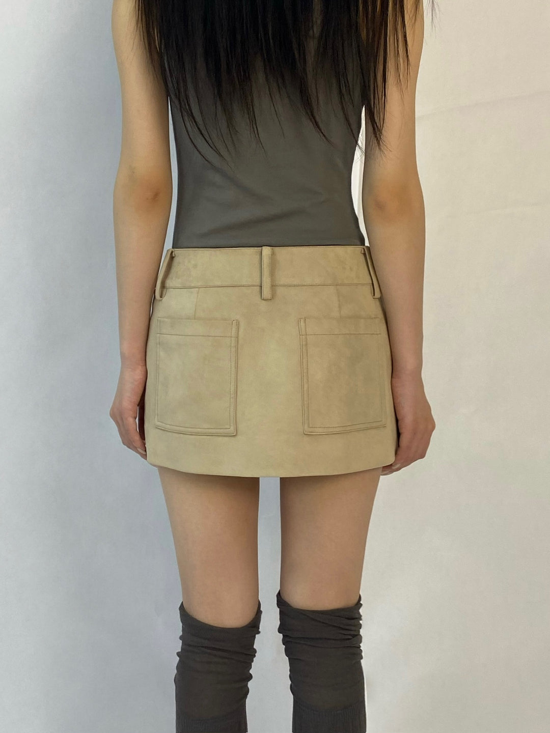 Bib Pockets Mini Cargo Skirt