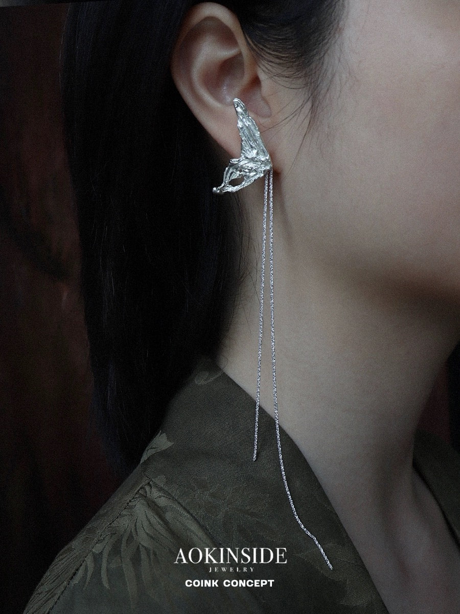 Butterfly Tassel Earrings/Ear-cuff