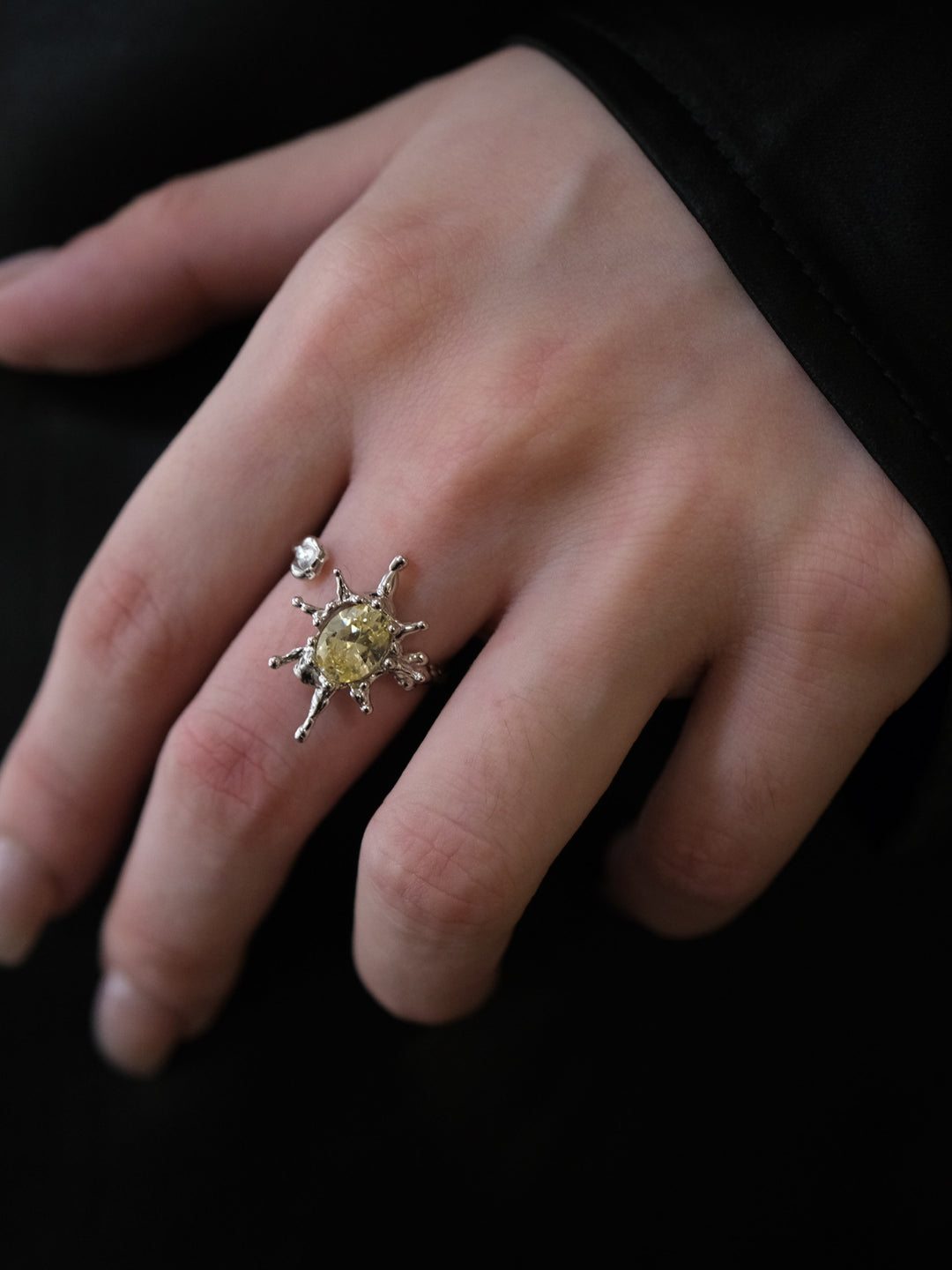 Oval Yellow Talisman Ring