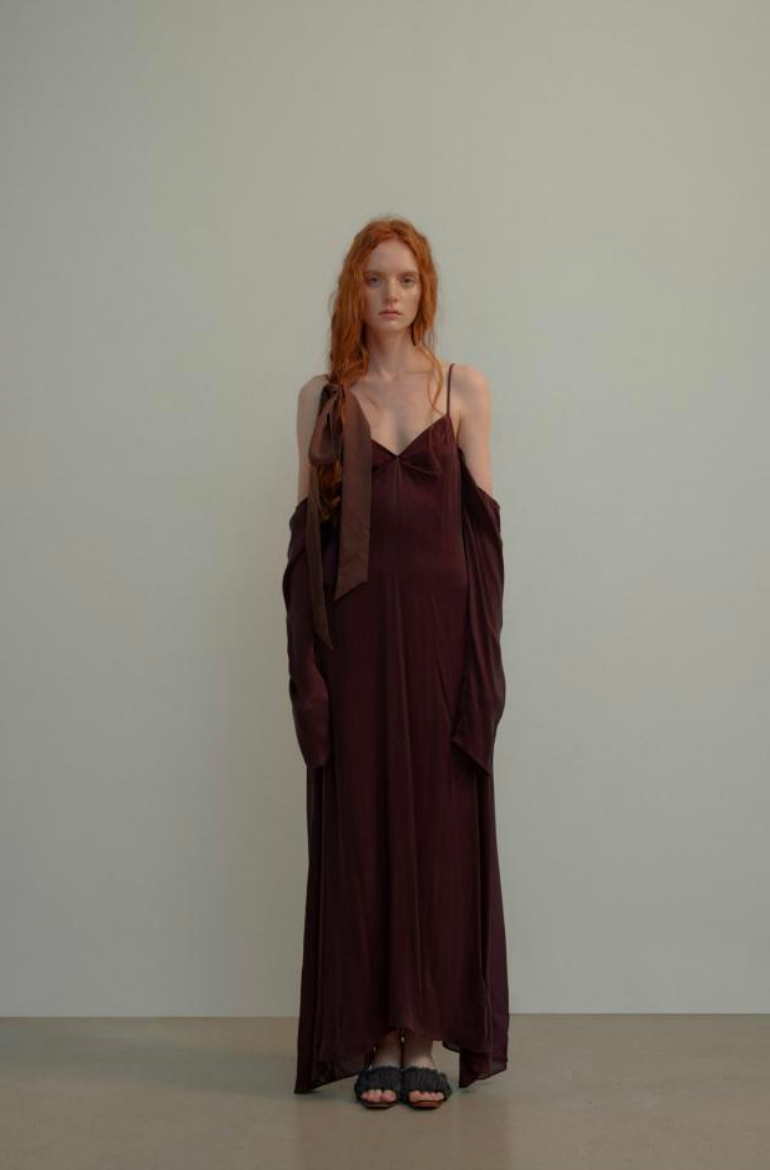 Cupro Patchwork Halter Dress