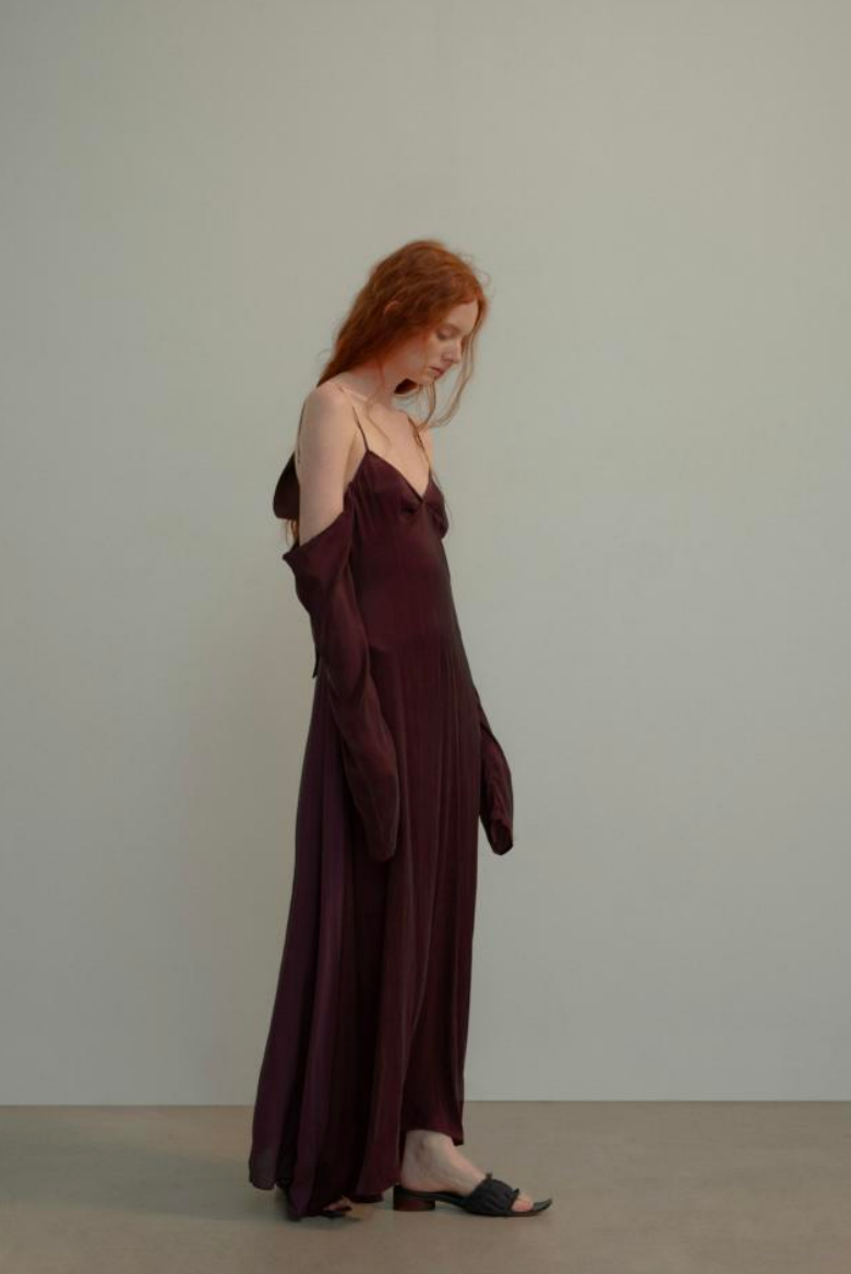Cupro Patchwork Halter Dress
