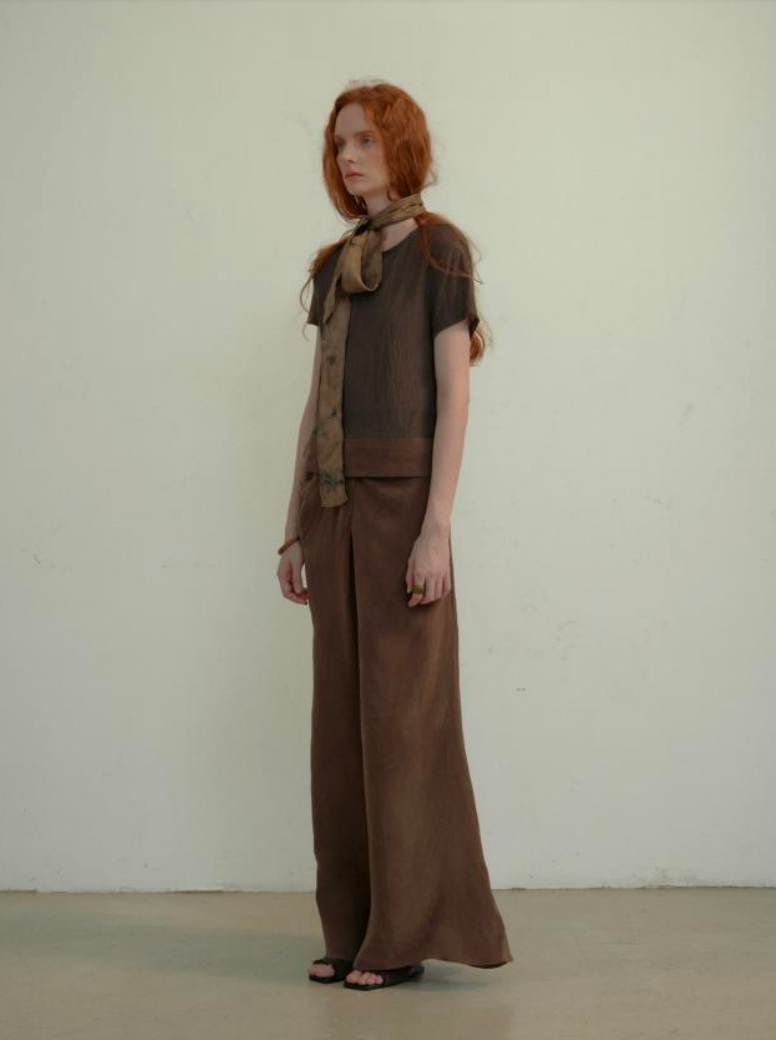 Cupro Twisted Half Skirt