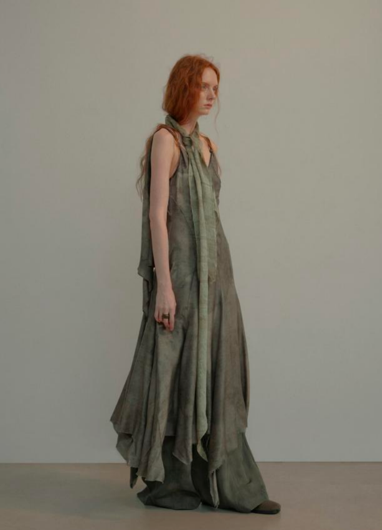 Slanted Lapel High Waisted Wide Leg Trouser