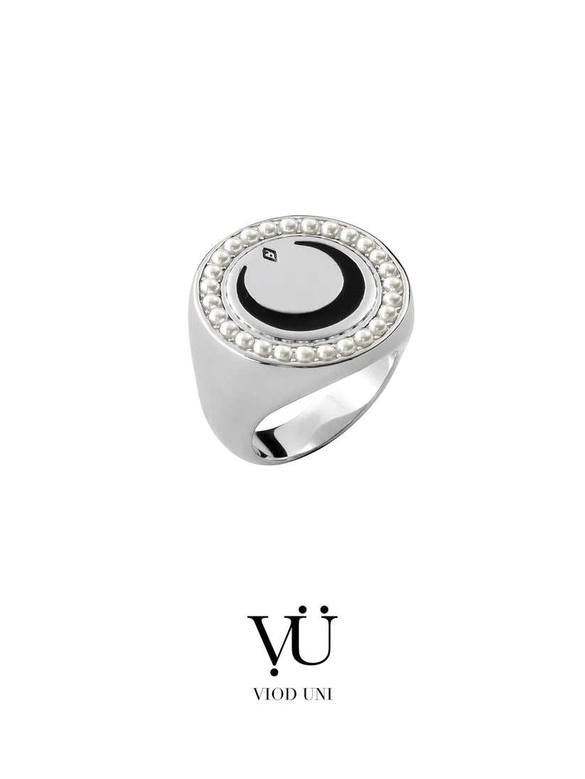 Crescent Pearl Ring