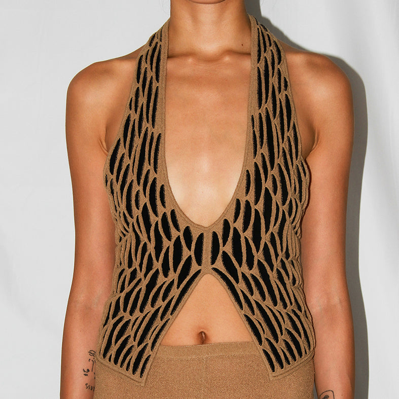 Animal Halter V-Neck Vest