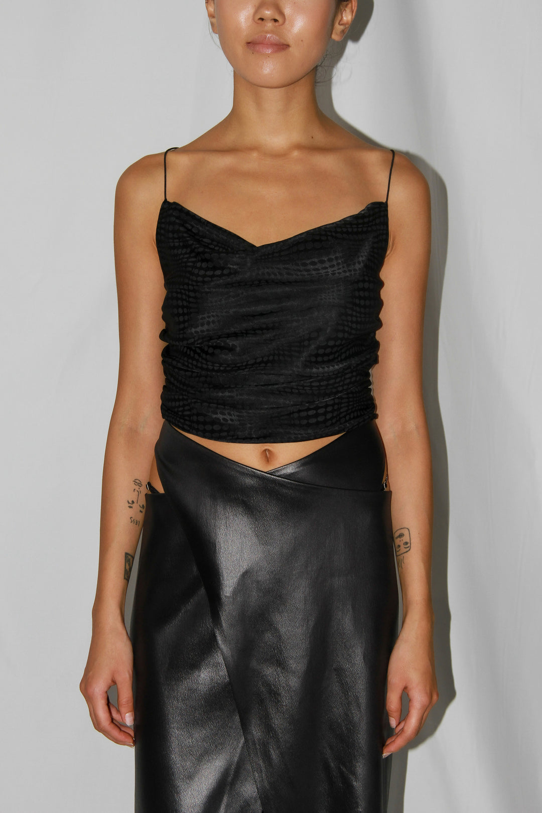 Silk Paneled Tank Top