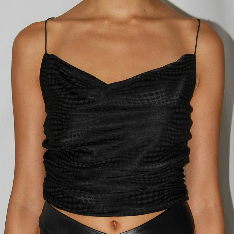 Silk Paneled Tank Top