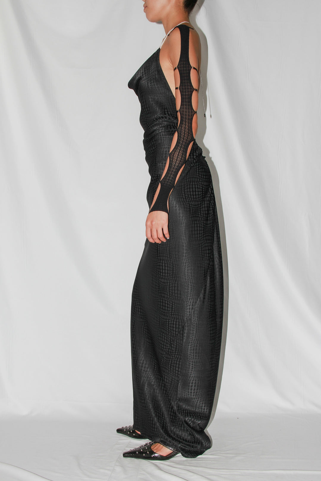 Silk Paneled Maxi Dress