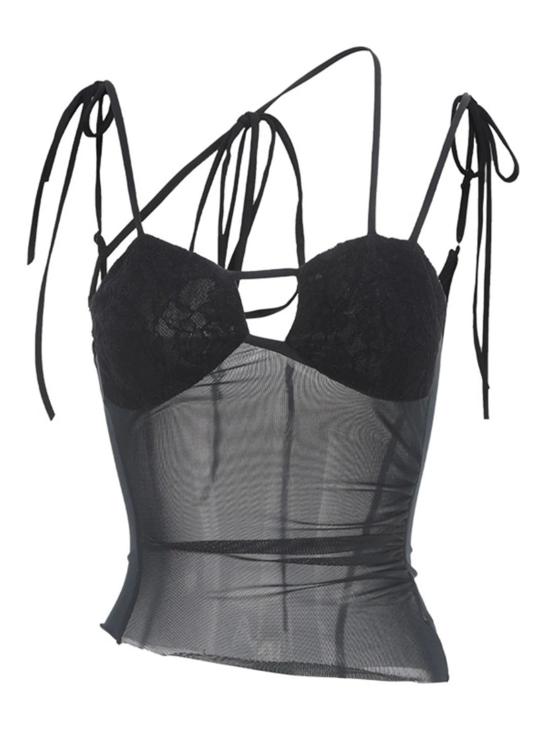 Stretch Yarn Asymmetrical Suspenders