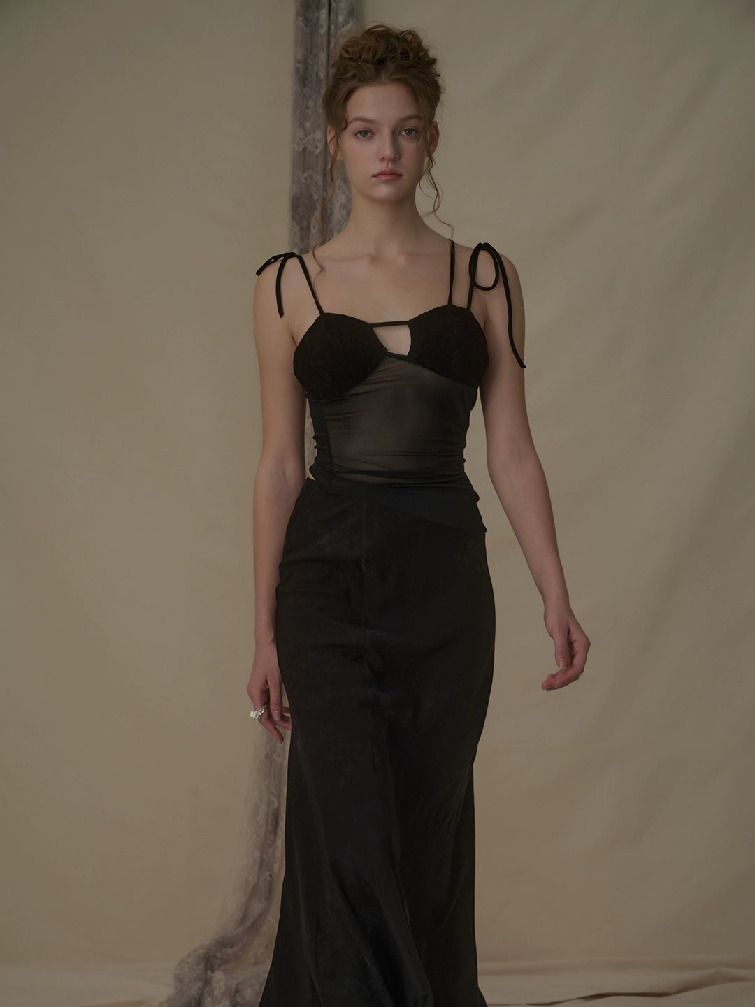 Stretch Yarn Asymmetrical Suspenders