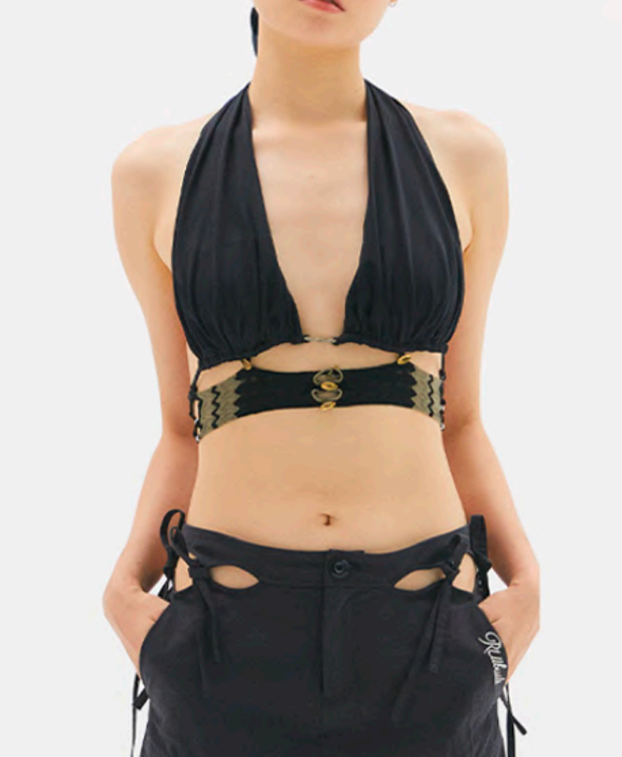 Ripple Halter Combo Tank Top