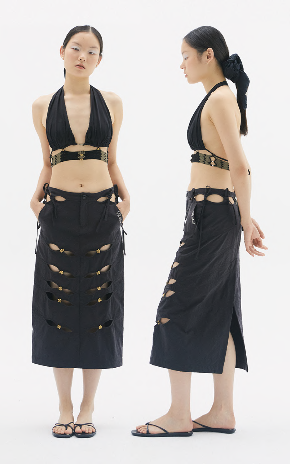 Ripple Halter Combo Tank Top