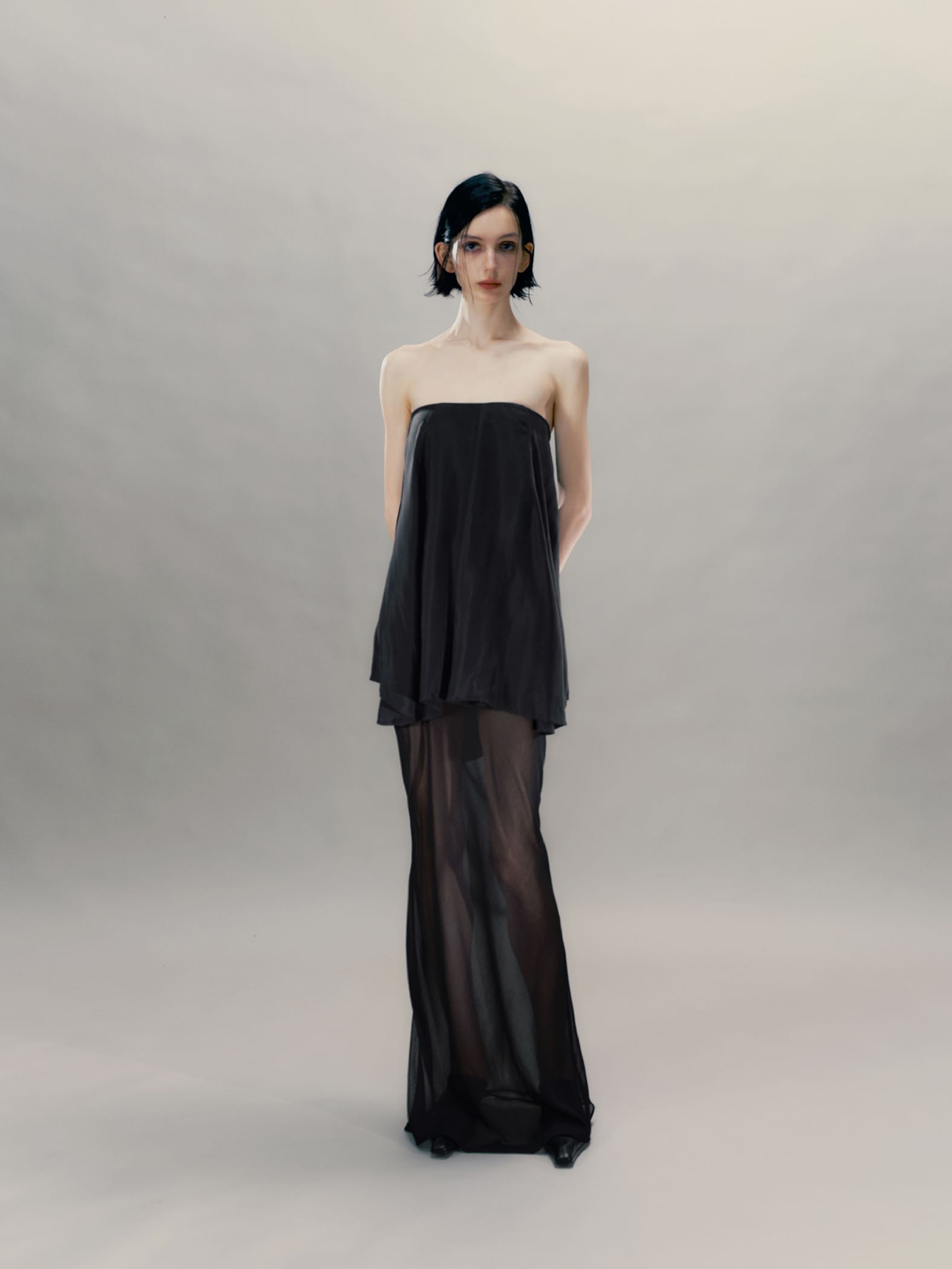 False Two Piece Patchwork Bustier Dress