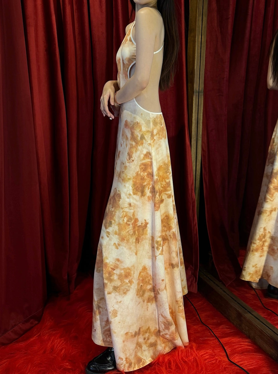 "TAI CHI" BACKLESS MAXI DRESS