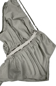 One-Shoulder Ruched Combo Tank Top