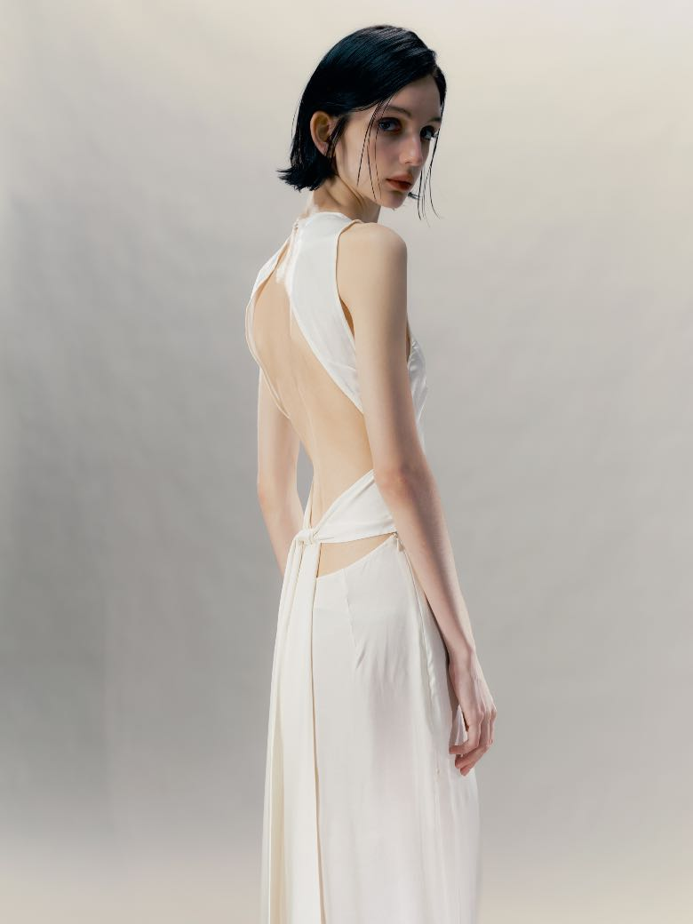 Backless Halter Dress