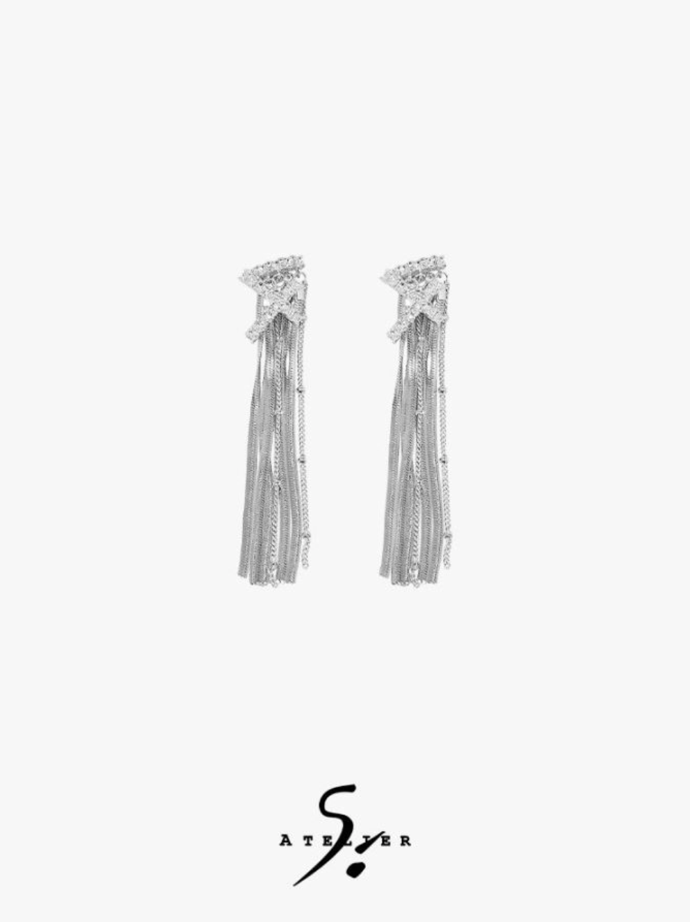 Carat Pave Tassel Earrings
